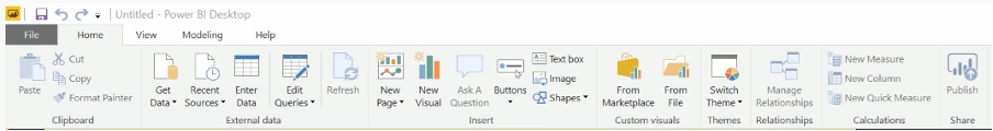 power bi ribbon