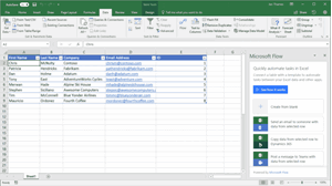 Automating an Excel spreadsheet with Flow