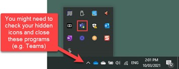 Programs can sometimes hide in the Hidden Icon section