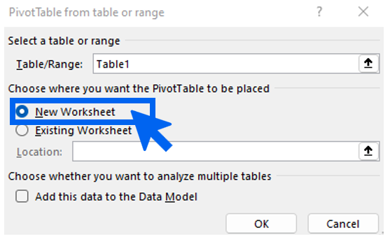 pivot table instructions