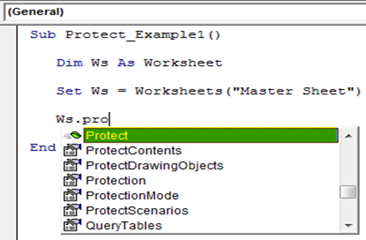 protect excel vba