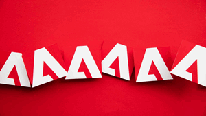 adobe logos on red background
