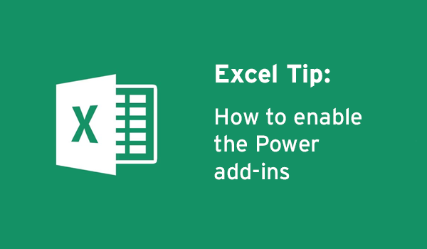 How to enable the power add-ins
