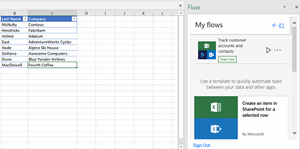 Create a flow from Excel
