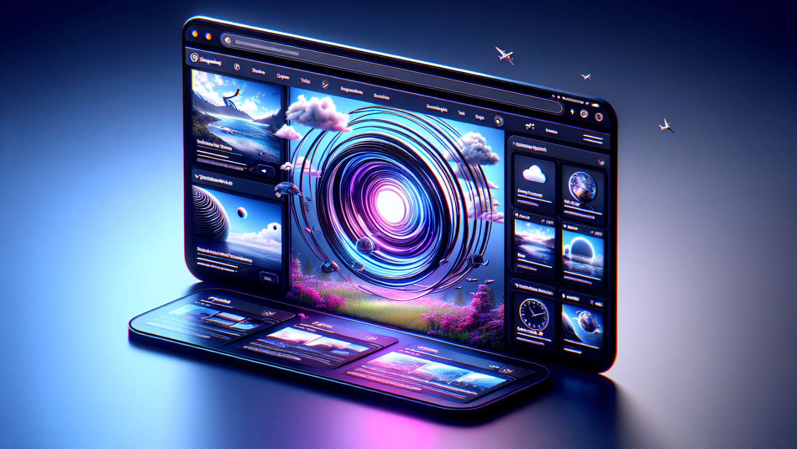 A web browser displaying dynamic content manipulated by JavaScript