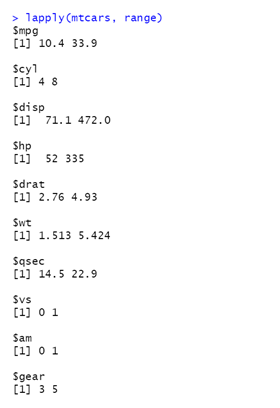 R Programming sapply