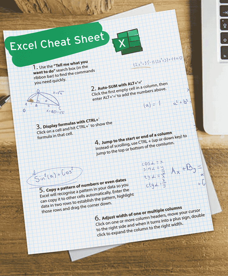 Nexacu Excel Cheat Sheet