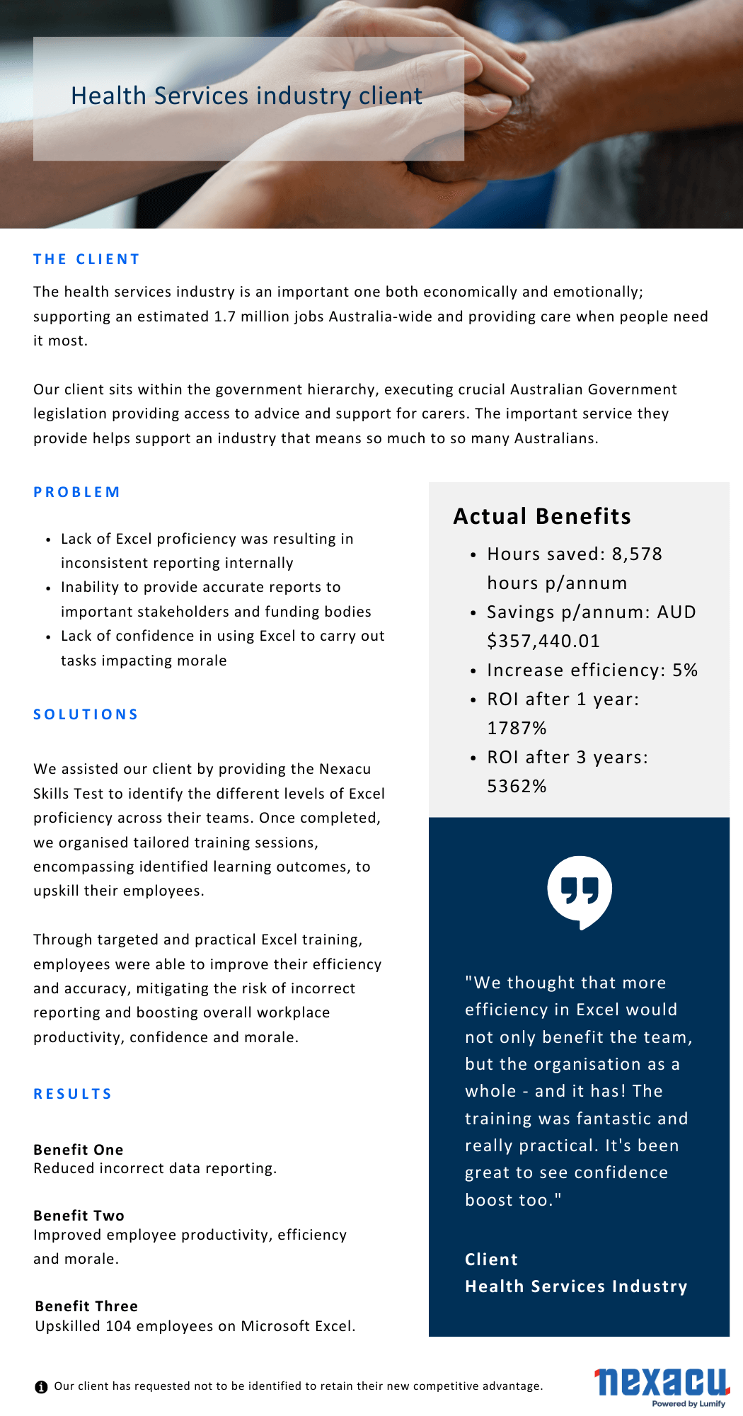 health service industry client