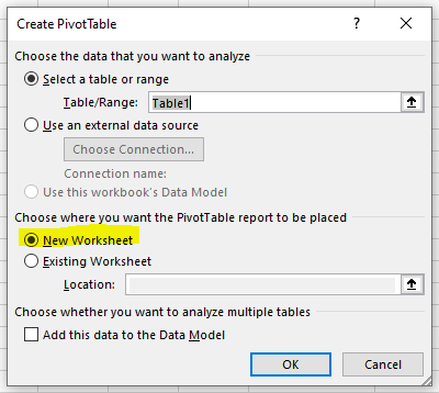 pivot table how to