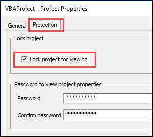 excel lock project